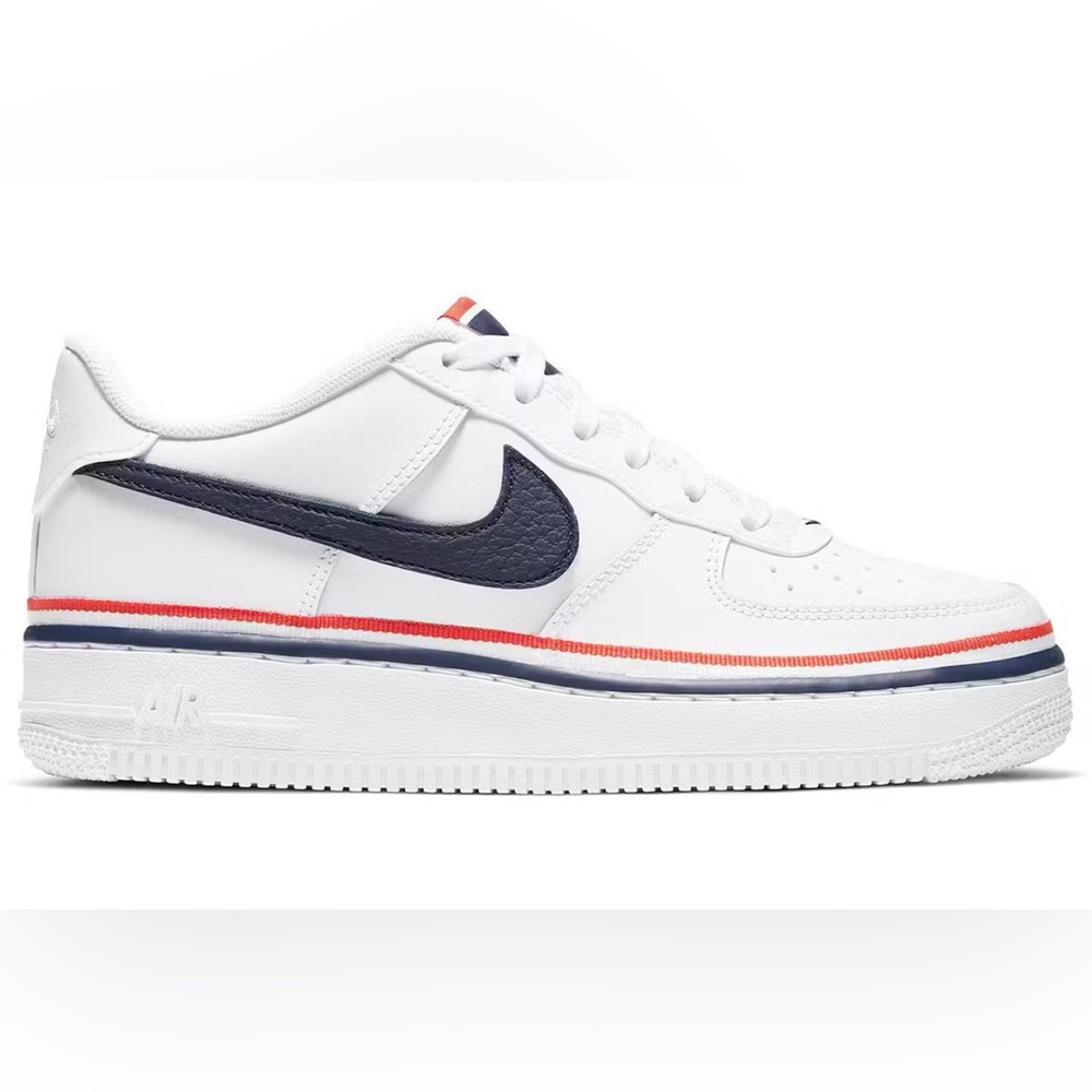 Nike Air Force 1 Low LV8 White and Blue Sneakers